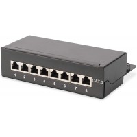 DIGITUS Panneau de raccordement 8 Ports categorie 6 blinde Noir