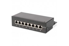 DIGITUS Panneau de raccordement 8 Ports categorie 6 blinde Noir