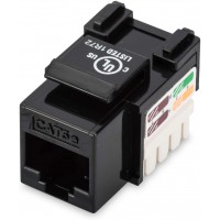 DIGITUS Keystone Module - Cat-5e - Non blinde - RJ45 - Classe D - 100 MHz - 1GBase-T - Sans outil de montage - Noir