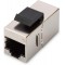 Module DIGITUS Keystone, connecteur Cat 5e, 2x prise RJ45 (8P8C), pour panneau de brassage modulaire, blinde a  360°.