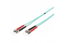 DIGITUS LWL cable Patch OM3-1 m St vers St cable Fibre Optique - LSZH - Duplex Multimode 50/125µ - 10 GBit/s - Turquoise