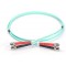 DIGITUS LWL cable Patch OM3-1 m St vers St cable Fibre Optique - LSZH - Duplex Multimode 50/125µ - 10 GBit/s - Turquoise