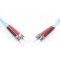 DIGITUS LWL cable Patch OM3-1 m St vers St cable Fibre Optique - LSZH - Duplex Multimode 50/125µ - 10 GBit/s - Turquoise