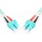 DIGITUS FO cable patch OM3 - 5 m SC vers SC cable fibre optique - LSZH - Duplex Multimode 50/125µ - 10 GBit/s - Turquoise