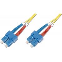 Cable patch DIGITUS LWL OS2 - 1 m cable fibre optique SC vers SC - LSZH - Duplex monomode 09/125µ - 10 GBit/s - jaune