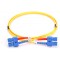 Cable patch DIGITUS LWL OS2 - 1 m cable fibre optique SC vers SC - LSZH - Duplex monomode 09/125µ - 10 GBit/s - jaune
