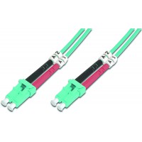 DIGITUS FO cable patch OM3 - 2 m LC a  LC cable fibre optique - LSZH - Duplex Multimode 50/125µ - 10 GBit/s - Turquoise