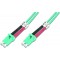 DIGITUS FO cable patch OM3 - 3 m LC a  LC cable fibre optique - LSZH - Duplex Multimode 50/125µ - 10 GBit/s - Turquoise