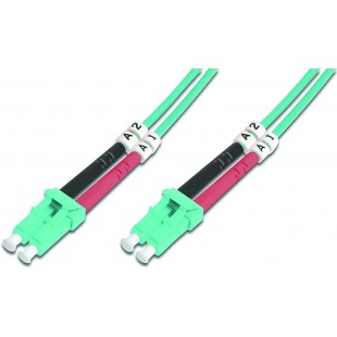 DIGITUS FO cable patch OM3 - 3 m LC a  LC cable fibre optique - LSZH - Duplex Multimode 50/125µ - 10 GBit/s - Turquoise