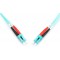 DIGITUS FO cable patch OM3 - 3 m LC a  LC cable fibre optique - LSZH - Duplex Multimode 50/125µ - 10 GBit/s - Turquoise