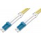 Cable patch DIGITUS FO OS2 - 1 m cable fibre optique LC a  LC - LSZH - Duplex monomode 09/125µ - 10 GBit/s - jaune