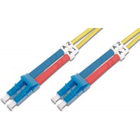 Cable patch DIGITUS FO OS2 - 5 m cable fibre optique LC a  LC - LSZH - Duplex monomode 09/125µ - 10 GBit/s - jaune