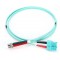 DIGITUS FO cable Patch OM3-1 m St vers SC cable Fibre Optique - LSZH - Duplex Multimode 50/125µ - 10 GBit/s - Turquoise