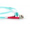 DIGITUS LWL cable Patch OM3-1 m LC vers St cable Fibre Optique - LSZH - Duplex Multimode 50/125µ - 10 GBit/s - Turquoise