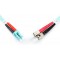 DIGITUS LWL cable Patch OM3-1 m LC vers St cable Fibre Optique - LSZH - Duplex Multimode 50/125µ - 10 GBit/s - Turquoise