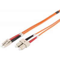 DIGITUS LWL cable patch OM2 - 3 m LC vers SC cable fibre optique - LSZH - Duplex Multimode 50/125µ - 10 GBit/s - Orange