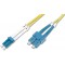 DIGITUS LWL cable patch OS2 - 2 m LC vers SC cable fibre optique - LSZH - Duplex monomode 09/125µ - 10 GBit/s - jaune