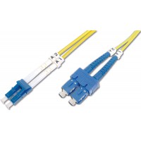 DIGITUS LWL cable patch OS2 - 5 m LC vers SC cable fibre optique - LSZH - Duplex monomode 09/125µ - 10 GBit/s - jaune