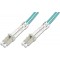 DIGITUS FO cable patch OM3-15 m LC a  LC cable fibre optique - LSZH - Duplex Multimode 50/125µ - 10 GBit/s - Turquoise