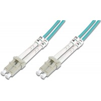 DIGITUS FO cable patch OM3-15 m LC a  LC cable fibre optique - LSZH - Duplex Multimode 50/125µ - 10 GBit/s - Turquoise