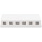 DIGITUS Boite de jonction - 6 ports - Pour modules Keystone - Point de consolidation - Boitier reseau - Blanc