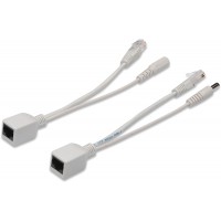 Cable adaptateur PoE passif DIGITUS - Fast Ethernet - cable injecteur & cable repartiteur - fiche et prise DC 5.5mm