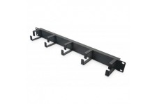 Panneau de pontage DIGITUS - 1U - 5 supports de guidage 44 x 60 mm - 19 pouces - armoire reseau - cable patch - noir
