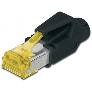 Lot de 10 : 10 Connecteurs RJ45 male TM31 Categorie 6a blinde pour Cable rond