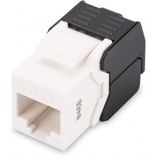 DIGITUS Keystone Module - Cat-5e - Non blinde - RJ45 - Classe D - 100 MHz - 1GBase-T - sans Outil - Blanc