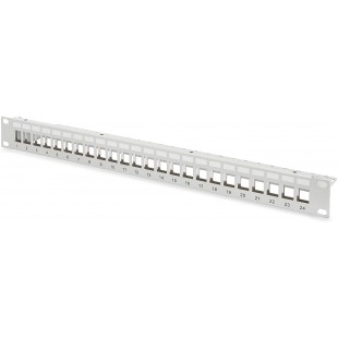 DIGITUS Patch Panel Modular - 24 Ports - 1U - Blinde - pour modules Keystone - 19 inch Rack - Gris
