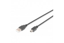 DIGITUS USB 2.0 connection cable. type A mini B (5pin) M/M. 1.8m Noir