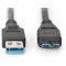 Electronic 1.8m USB 3.0 cable USB 1,8 m USB 3.2 Gen 1 (3.1 Gen 1) USB A Micro-USB B Noir, Gris