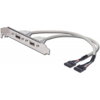 DIGITUS Cable de raccordement AK-300301-002-E USB 2.0 [2X USB 2.0 male Interne 5 poles - 2X USB 2.0 Type A Femelle] 