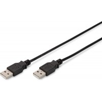 DIGITUS 1 m de Long USB 2.0 A Male - A Male Connexion cable - Noir