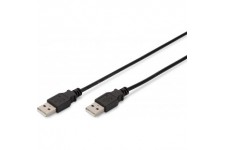 DIGITUS 1 m de Long USB 2.0 A Male - A Male Connexion cable - Noir