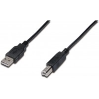 DIGITUS Cable USB USB 2.0 USB-A male, USB-B male 1.80 m Noir