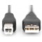 Digitus 1.8m, USB2.0-A/USB2.0-B cable USB 1,8 m USB A USB B Noir