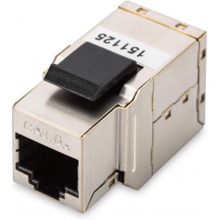 Module DIGITUS Keystone, connecteur Cat 6A, 2x prise RJ45 (8P8C), pour panneaux de brassage modulaires, blinde a  360°.