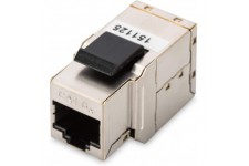 Module DIGITUS Keystone, connecteur Cat 6A, 2x prise RJ45 (8P8C), pour panneaux de brassage modulaires, blinde a  360°.