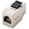 Module DIGITUS Keystone, connecteur Cat 6A, 2x prise RJ45 (8P8C), pour panneaux de brassage modulaires, blinde a  360°.