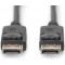 DIGITUS Cable de Connexion DisplayPort DP St/St 2,0 m M/Verrouillage DP 1.2 Ultra HD 4 K SW