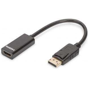 DIGITUS Adaptateur, fiche displayPort HDMI A Embrayage 0.15M