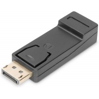 DIGITUS Adaptateur, DP - HDMI Type A, avec Verrouillage, DisplayPort DP 1.1 A, Full HD, Noir