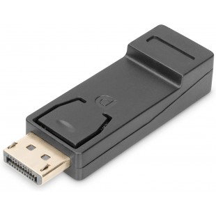 DIGITUS Adaptateur, DP - HDMI Type A, avec Verrouillage, DisplayPort DP 1.1 A, Full HD, Noir
