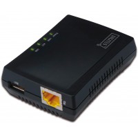 DIGITUS Fast Serveur Reseau USB Ethernet, Multifonction pour NAS, Concentrateur USB, Imprimante, Lecteur DVD, 1 port, USB 2.0, R