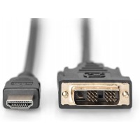 cï¿½ble HDMI 19pol St ï¿½ DVI 18+1 adapteur noir 5m