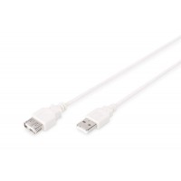 ASSMANN Electronic AK-300202-050-E cable USB 5 m USB 2.0 USB A Blanc