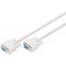 DIGITUS Cable de Connexion serie D-Sub 9 a  D-Sub 9 - Socket to Socket - 5.0m - RS-232 - RS-485 - Beige
