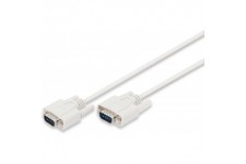 DIGITUS Cable de Connexion serie D-Sub 9 a  D-Sub 9 - Plug to Plug - 2.0m - RS-232 - RS-485 - Beige