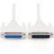 DIGITUS Cable de Connexion parallele D-Sub 25 a  D-Sub 25 - Fiche a  Prise Femelle - 5.0m - Rallonge de cable - Beige